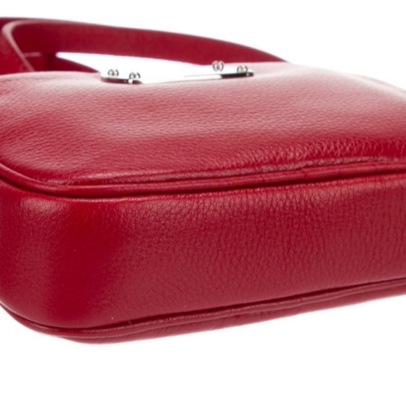 Michael Kors Red Crossbody Bag with Silver Chain - Picture 4 of 6